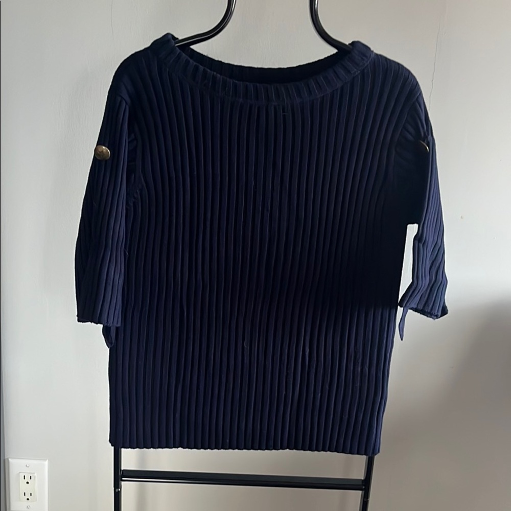 Stylish Navy Women's Crew Neck Sweater